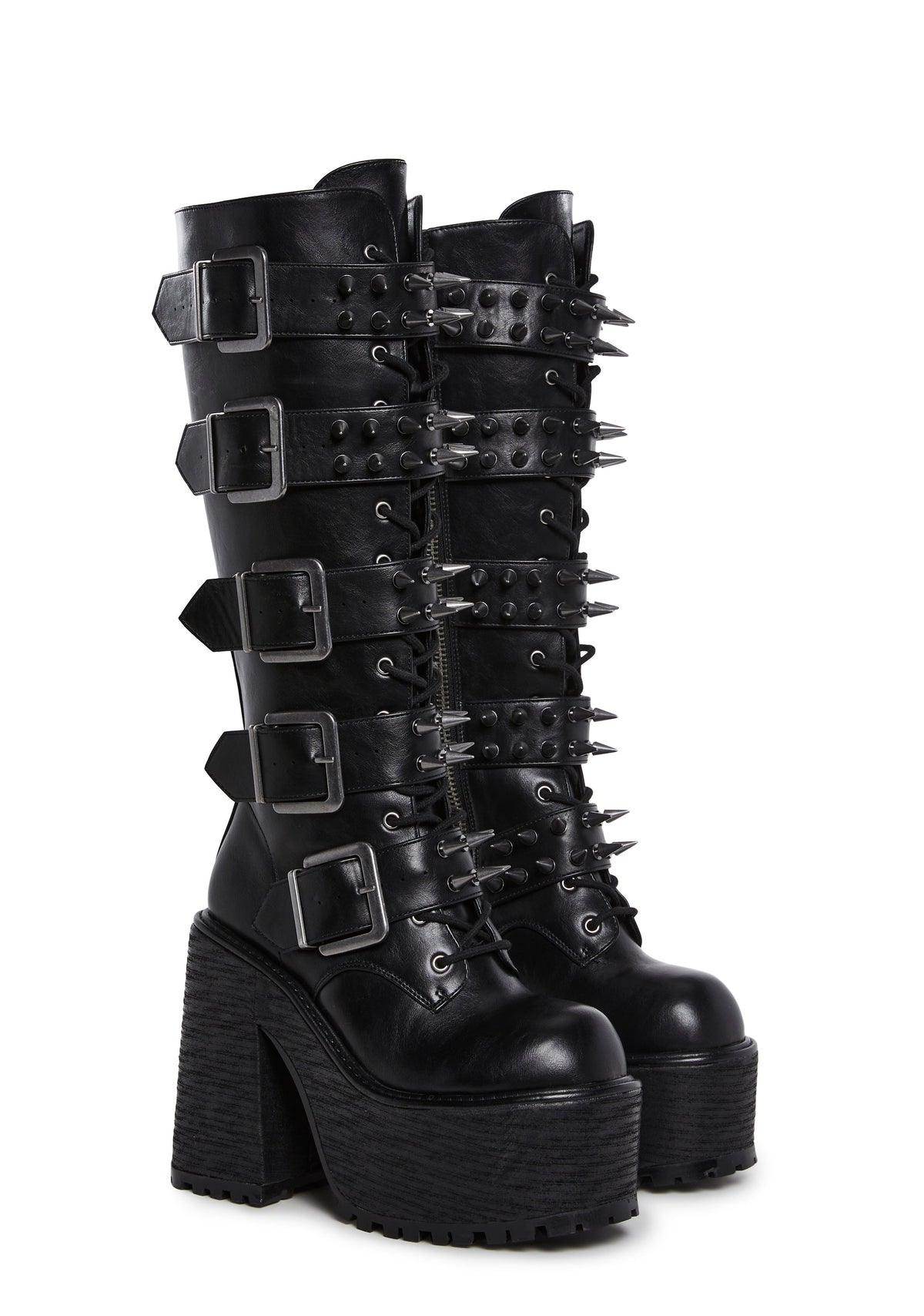 Poison Music Knee High Boots