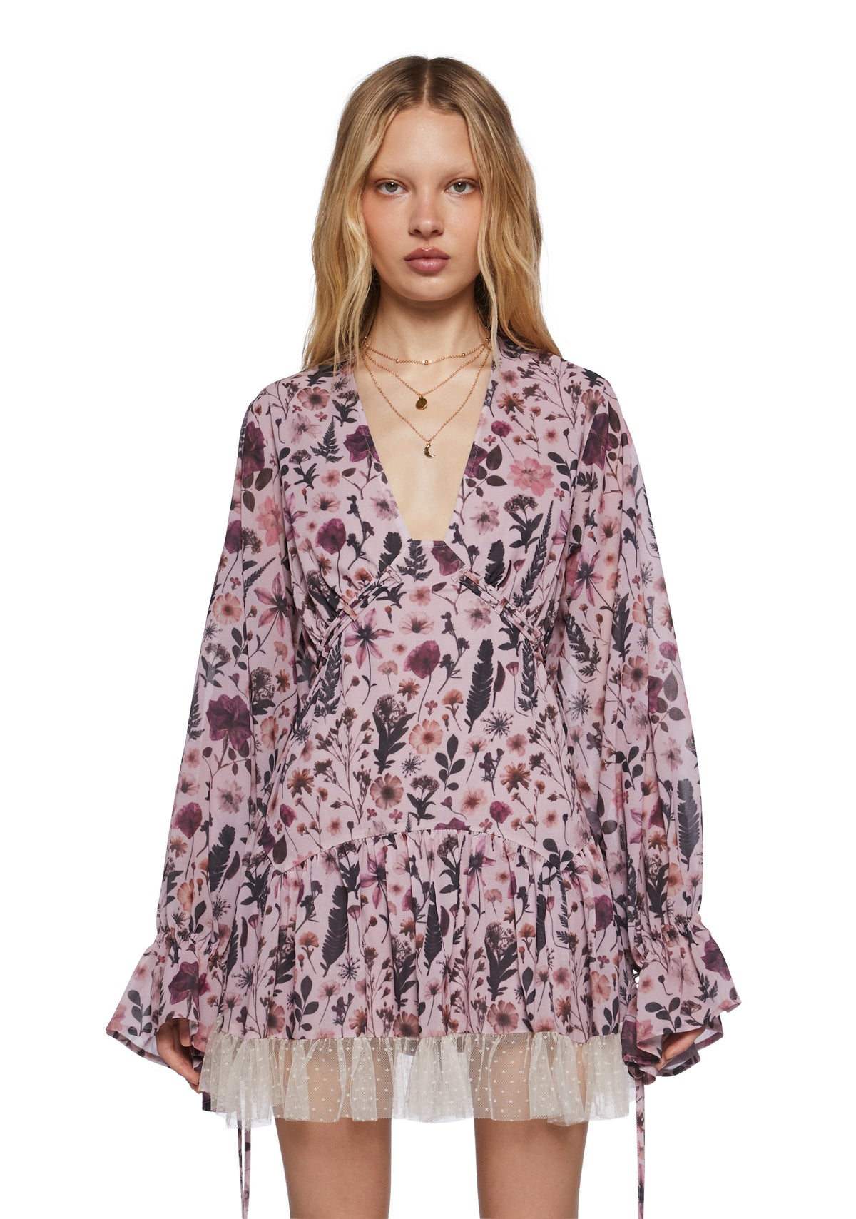 Dreamy Dusk Mini Dress - Floral