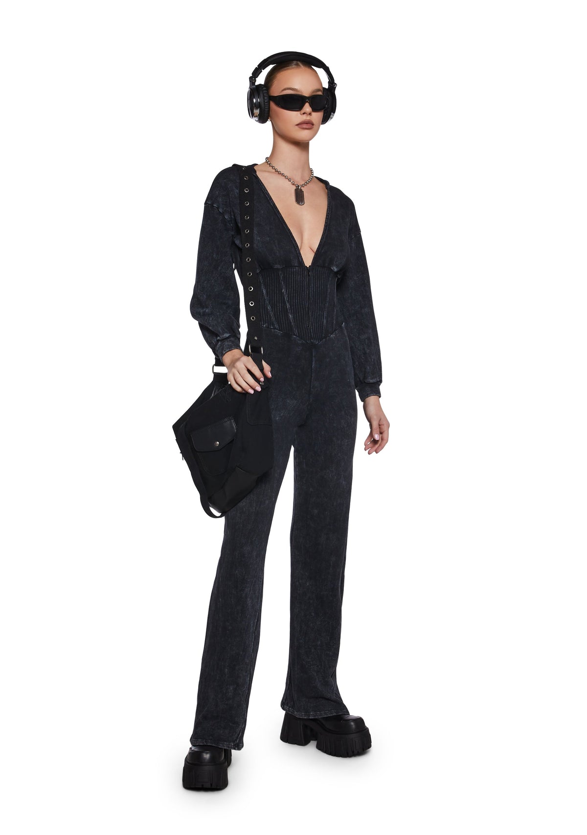 In My Stereo Lab Hooded Jumpsuit