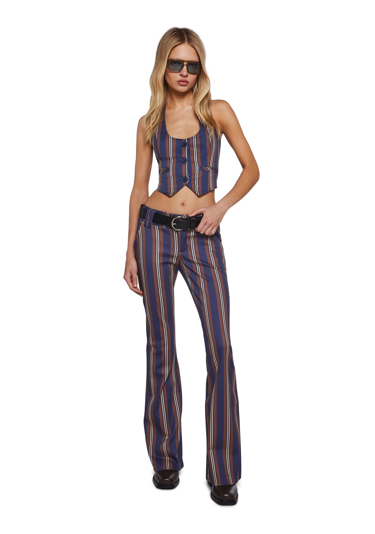 Soho Chic Striped Trousers