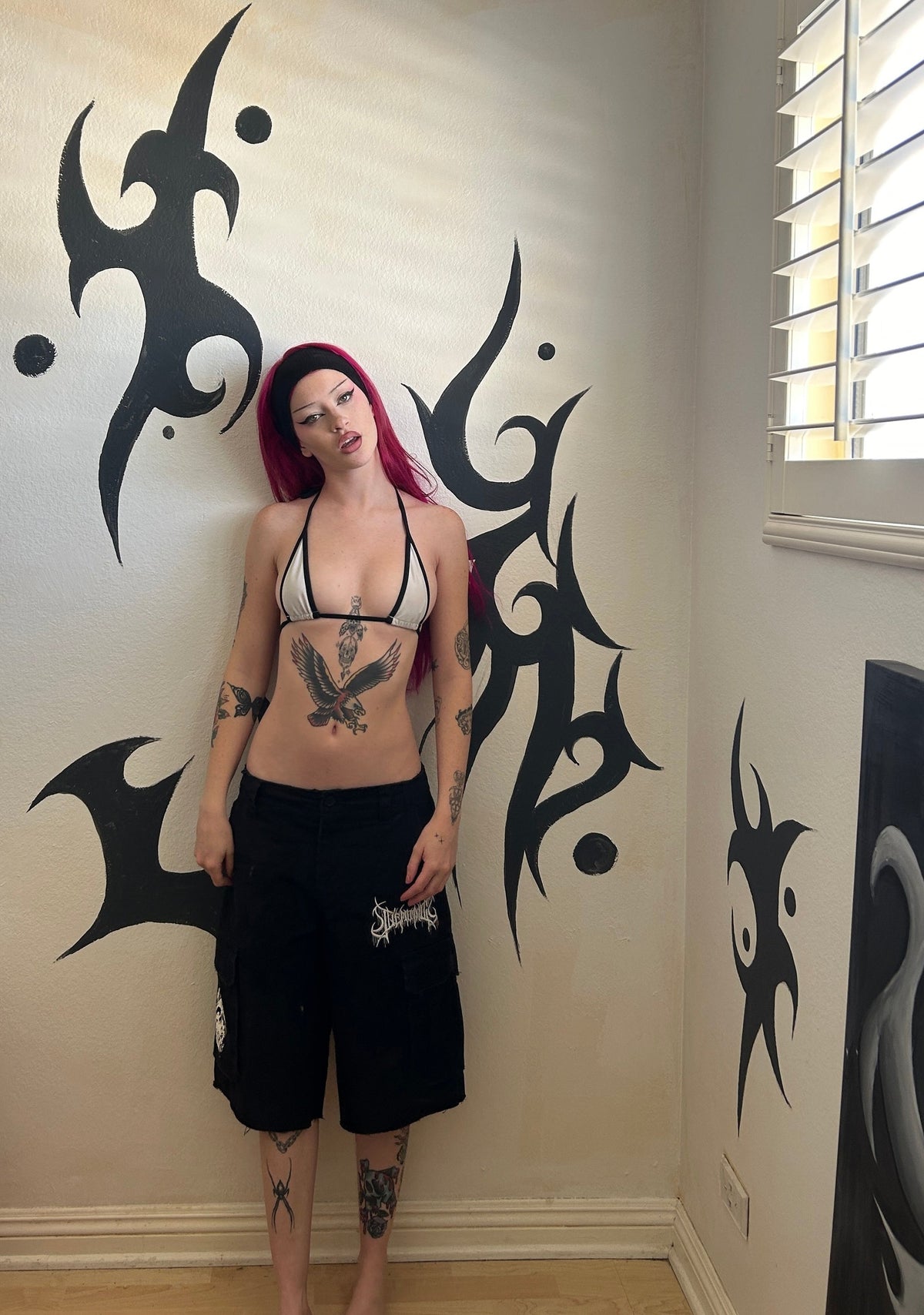 Goth Journal Distressed Shorts