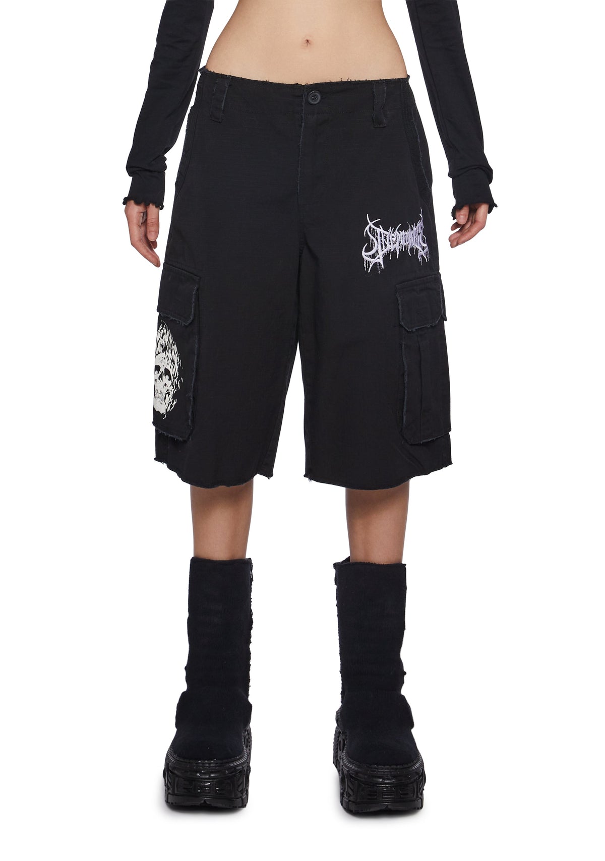 Goth Journal Distressed Shorts