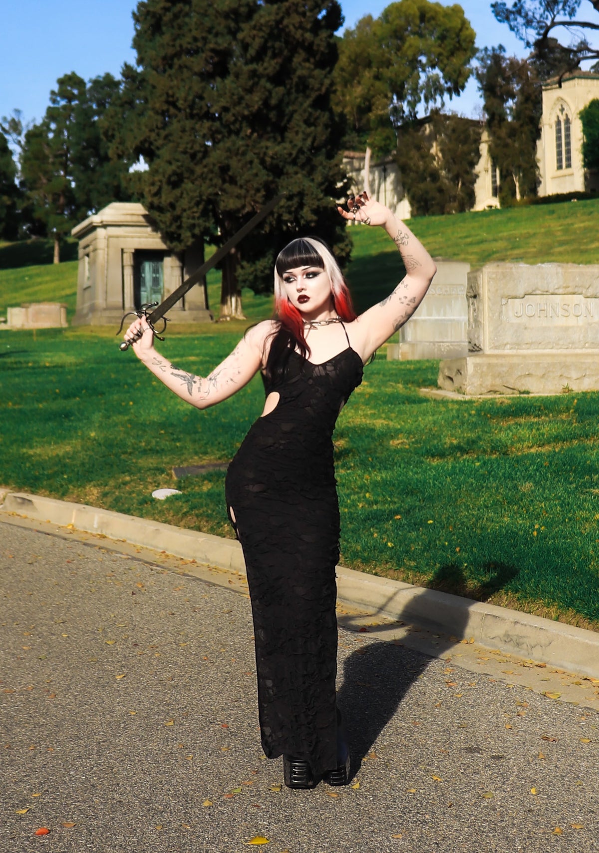 Cemetery Surprise Maxi Dress