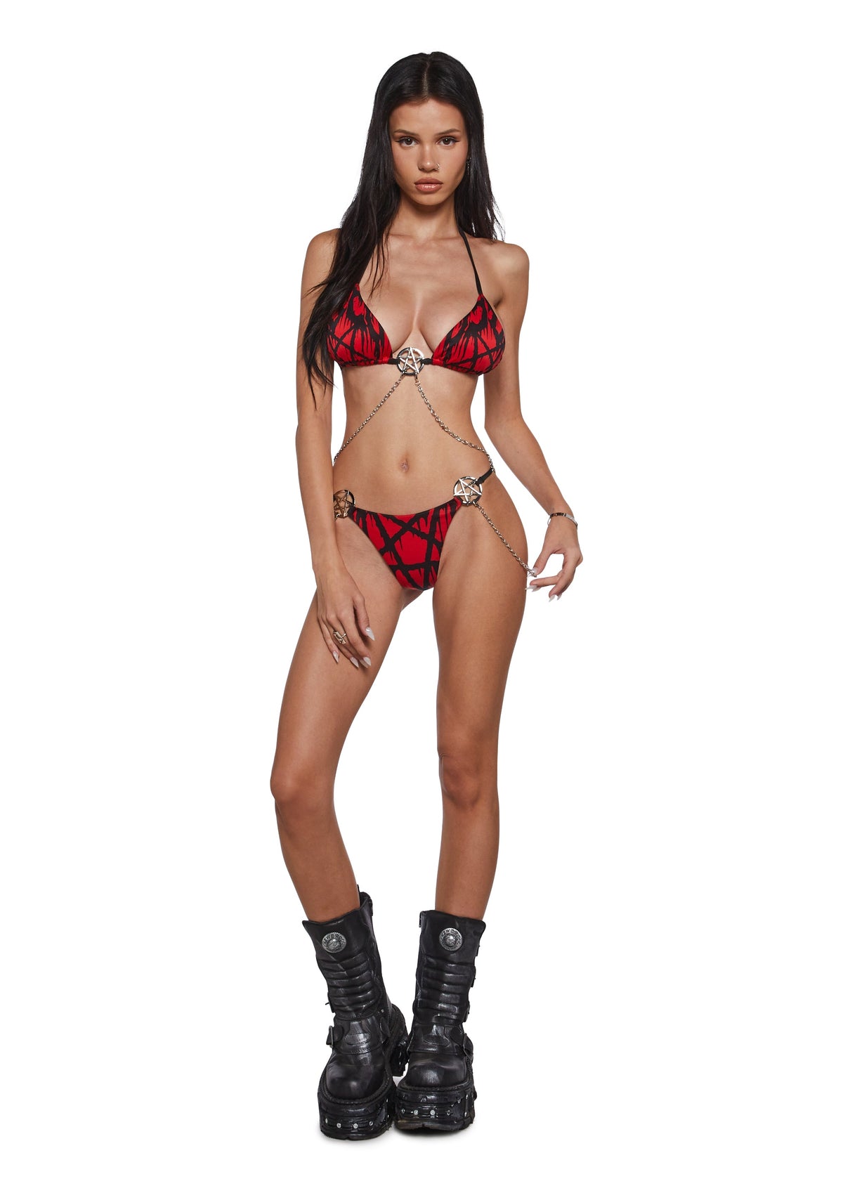 Pentagram Fan Bikini Set