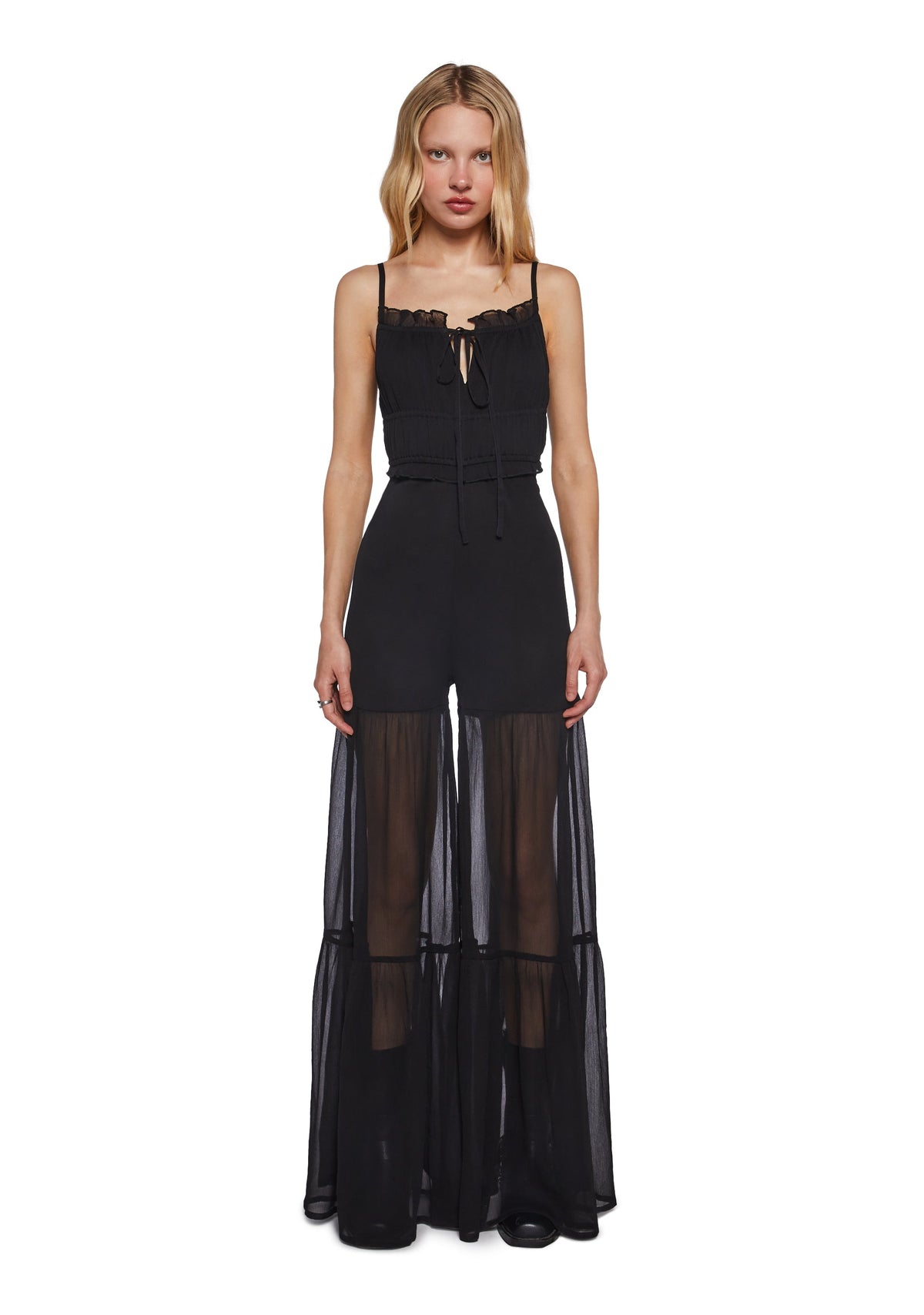 Midnight Show Smocked Jumpsuit