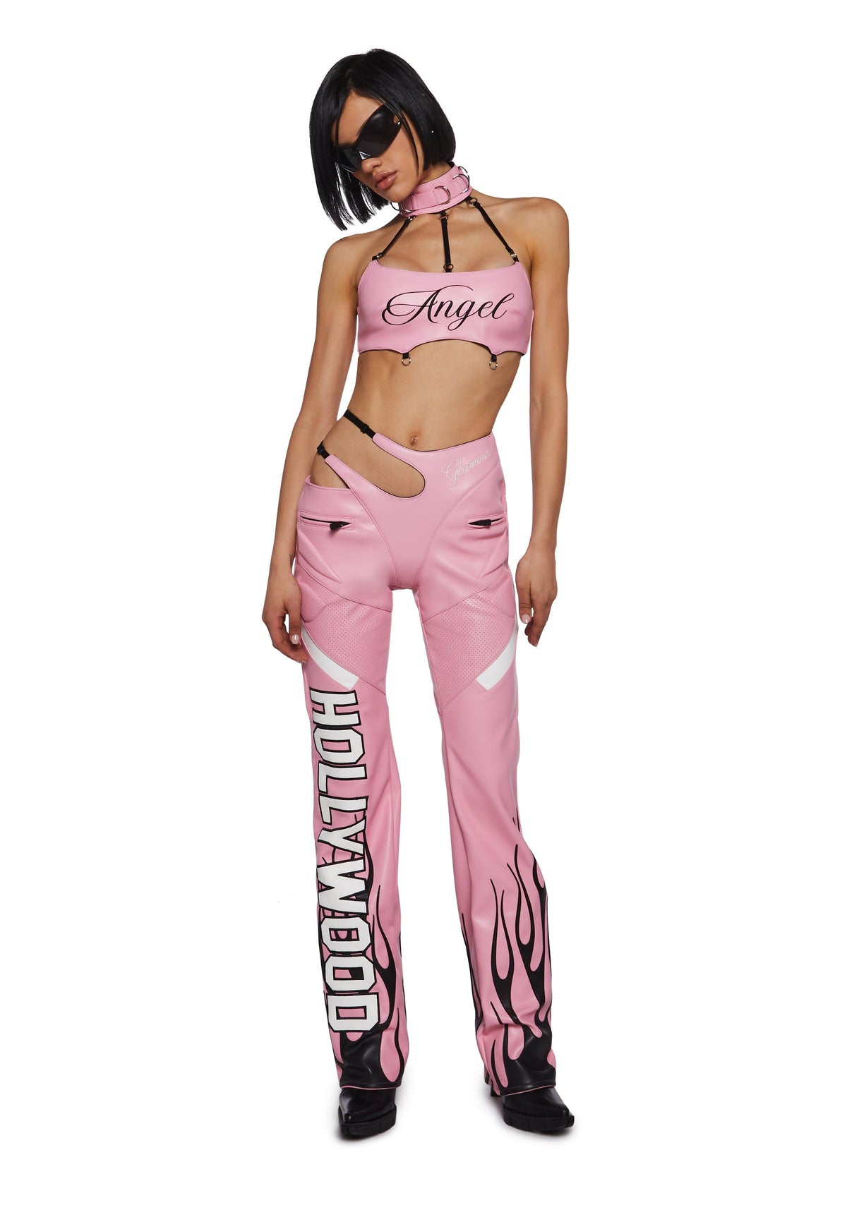 Turn On Choker Top - Pink