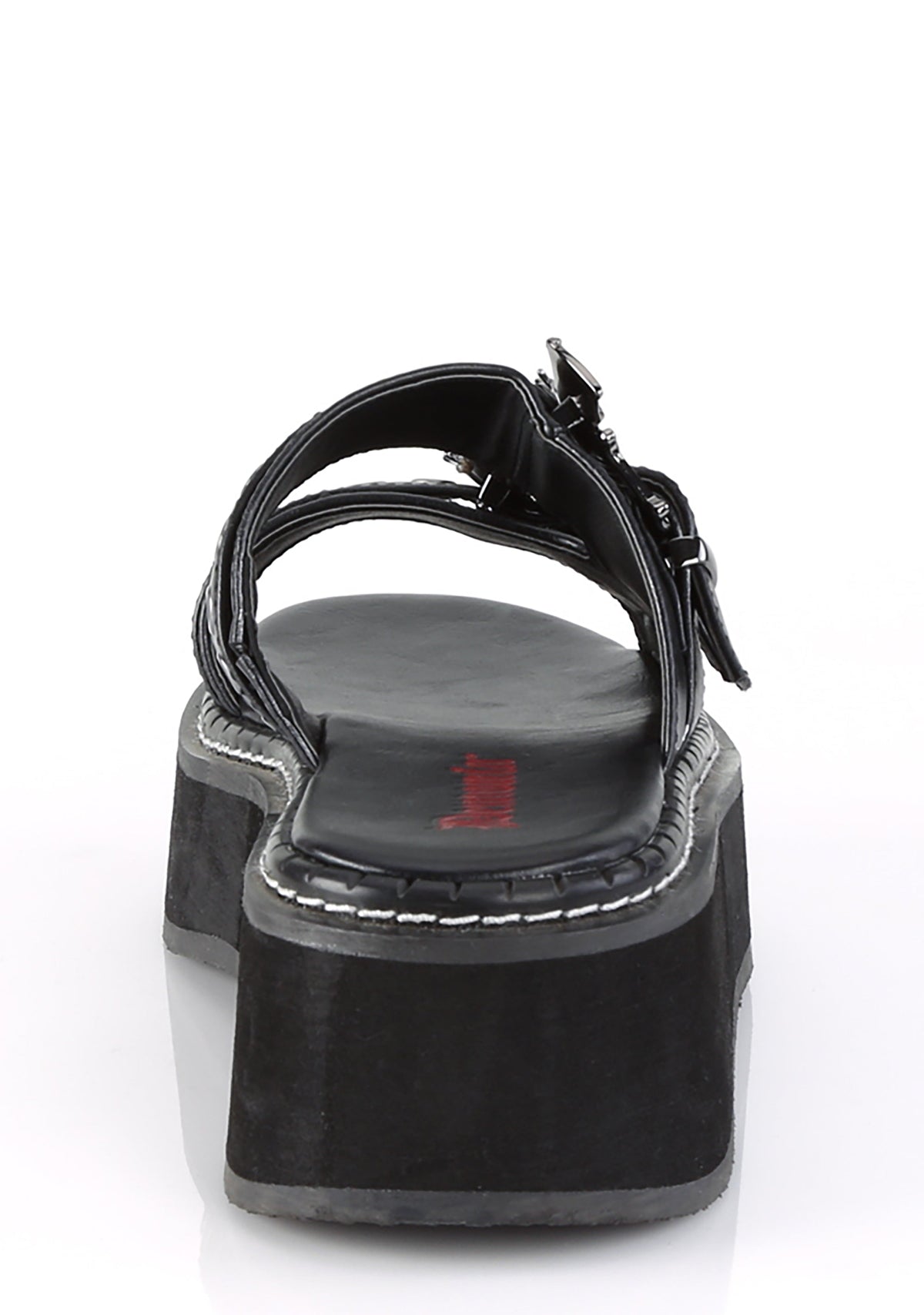 Emily-100 Platform Double Strap Slide Sandal