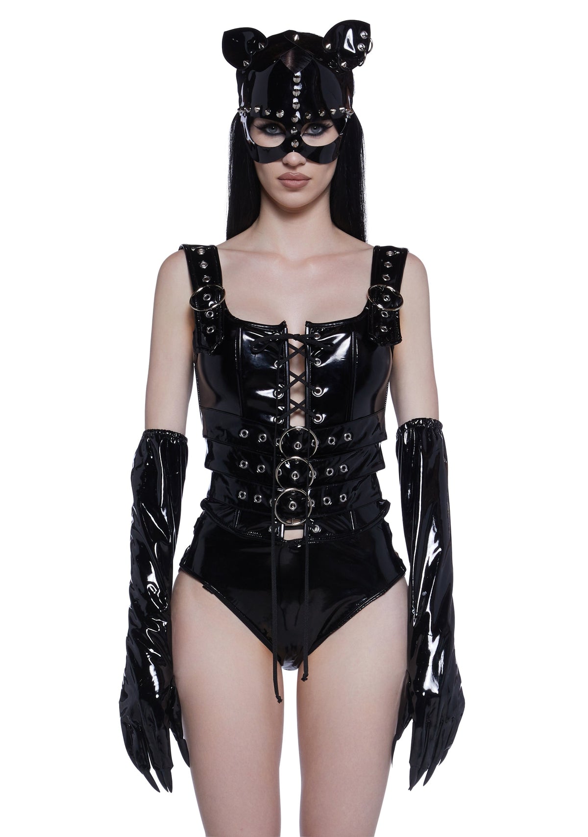 Kitten With Claws Vinyl Gloves
