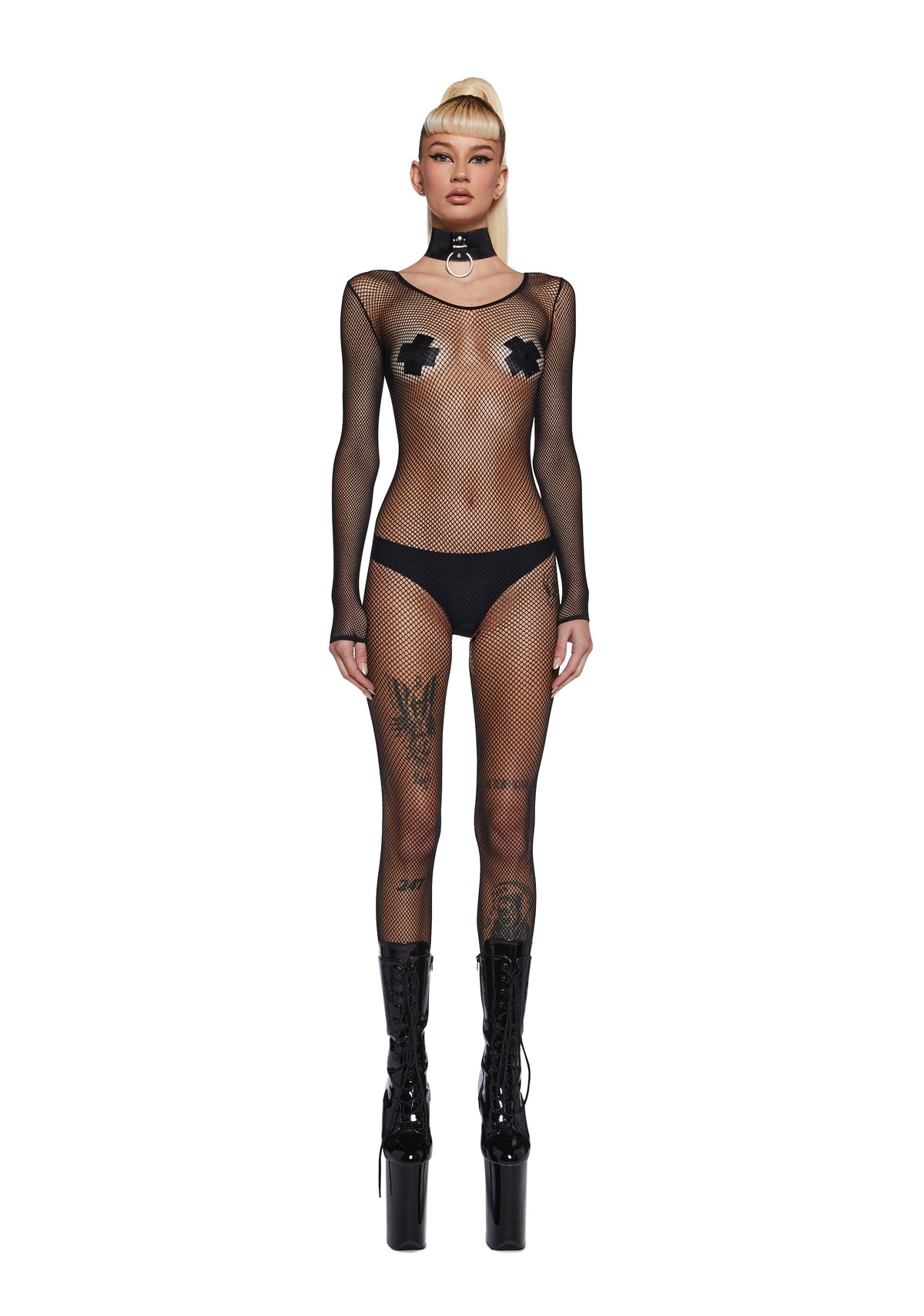 Rash Actions Fishnet Body Stocking