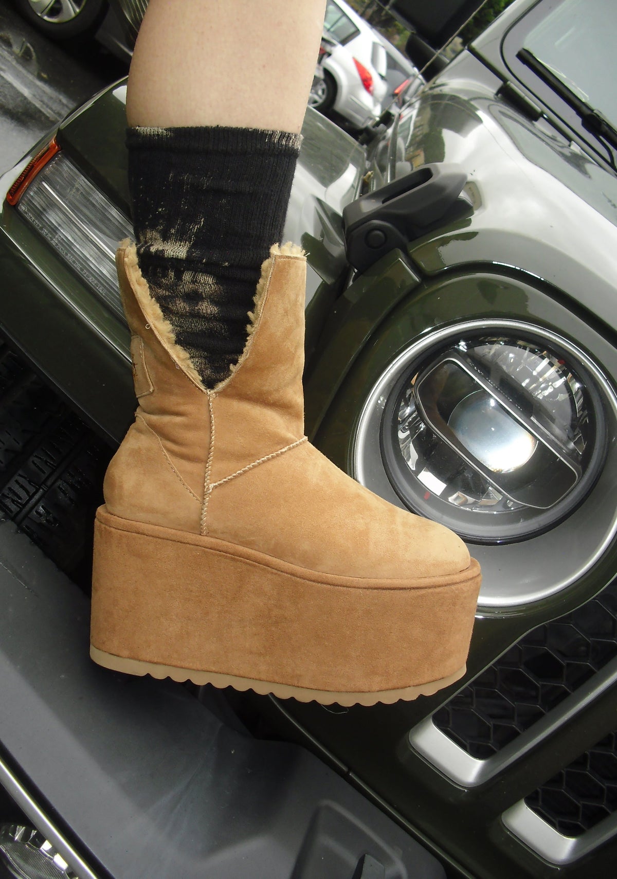 Atmosphere Fleece Lined Suede Platform Boots - Brown