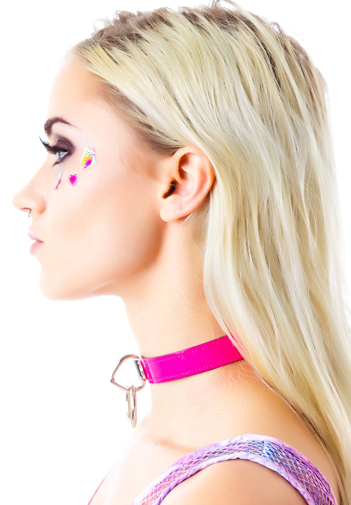 Ogasm O-Ring Collar Choker - White
