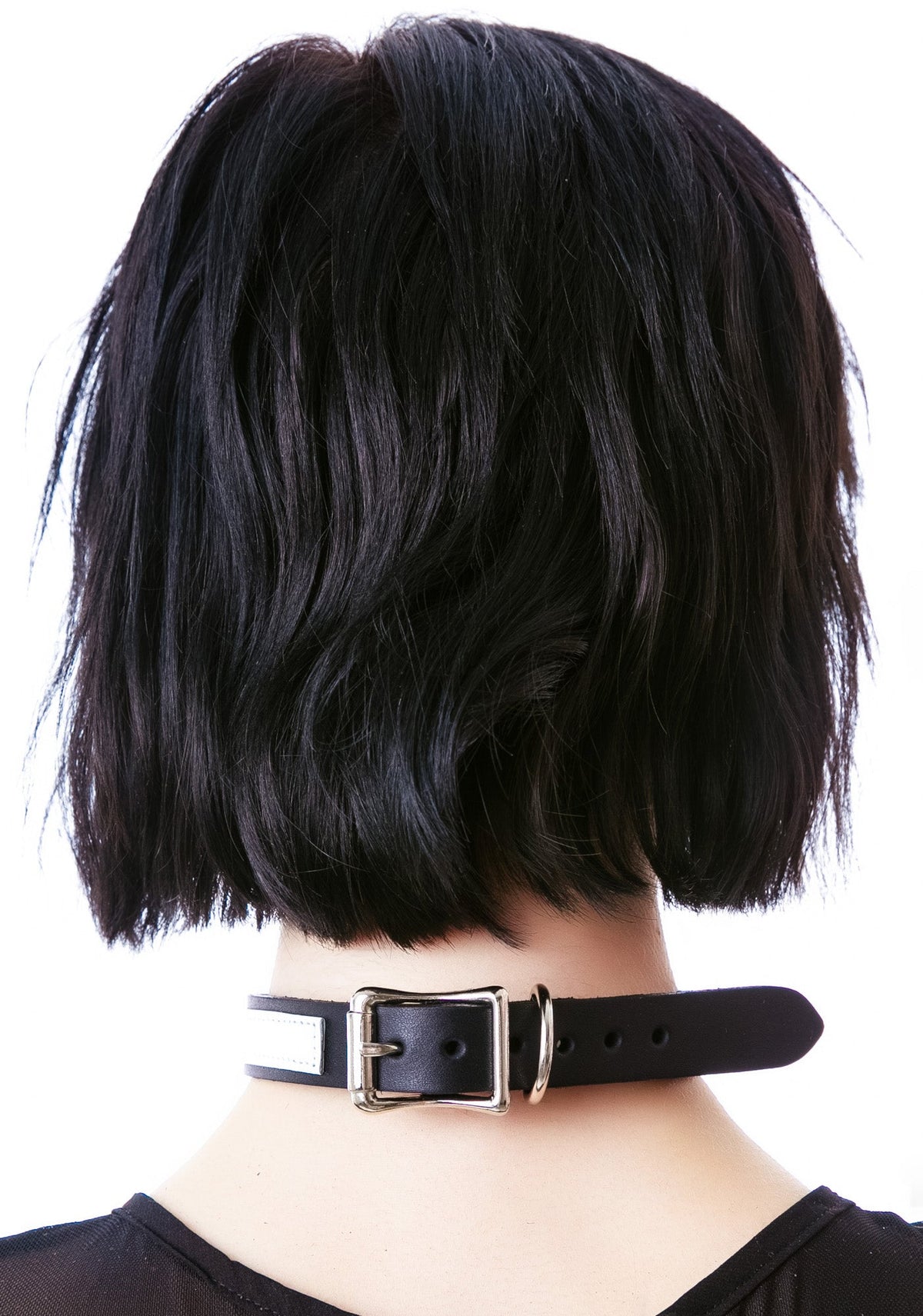 Strap Tease Leather Choker - Purple