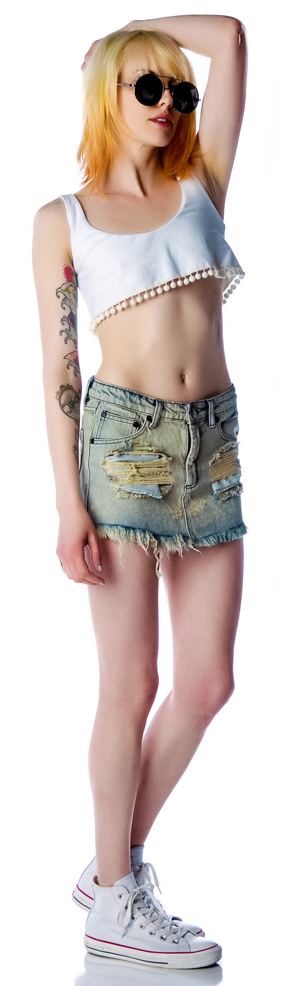 Jax Mini Skirt - Light Blue