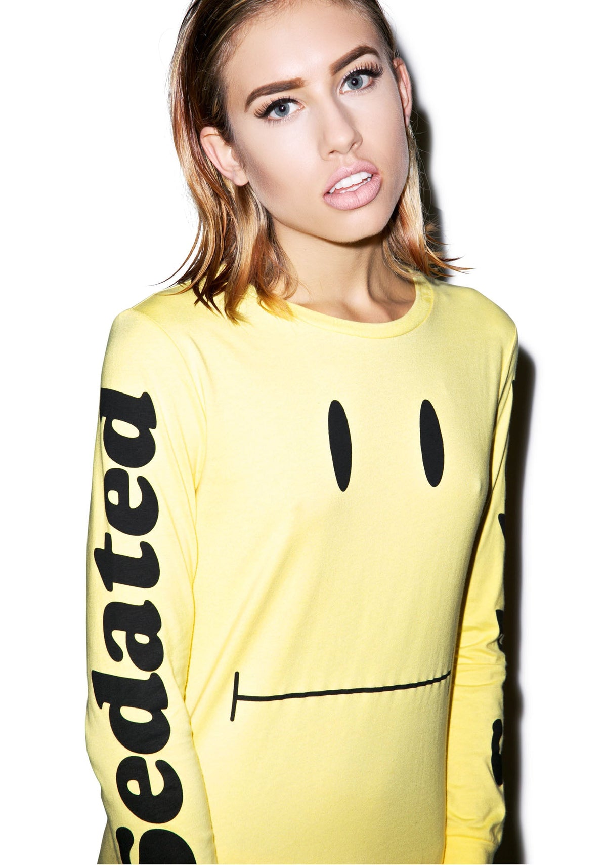 Sedated Long Sleeve Tee - Yellow