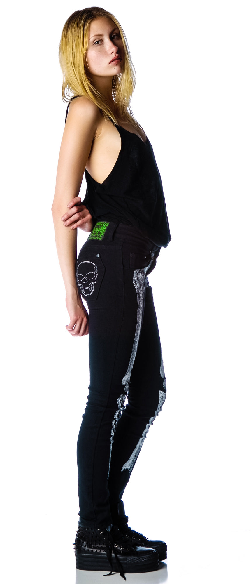 Skelebone Jeans - Black