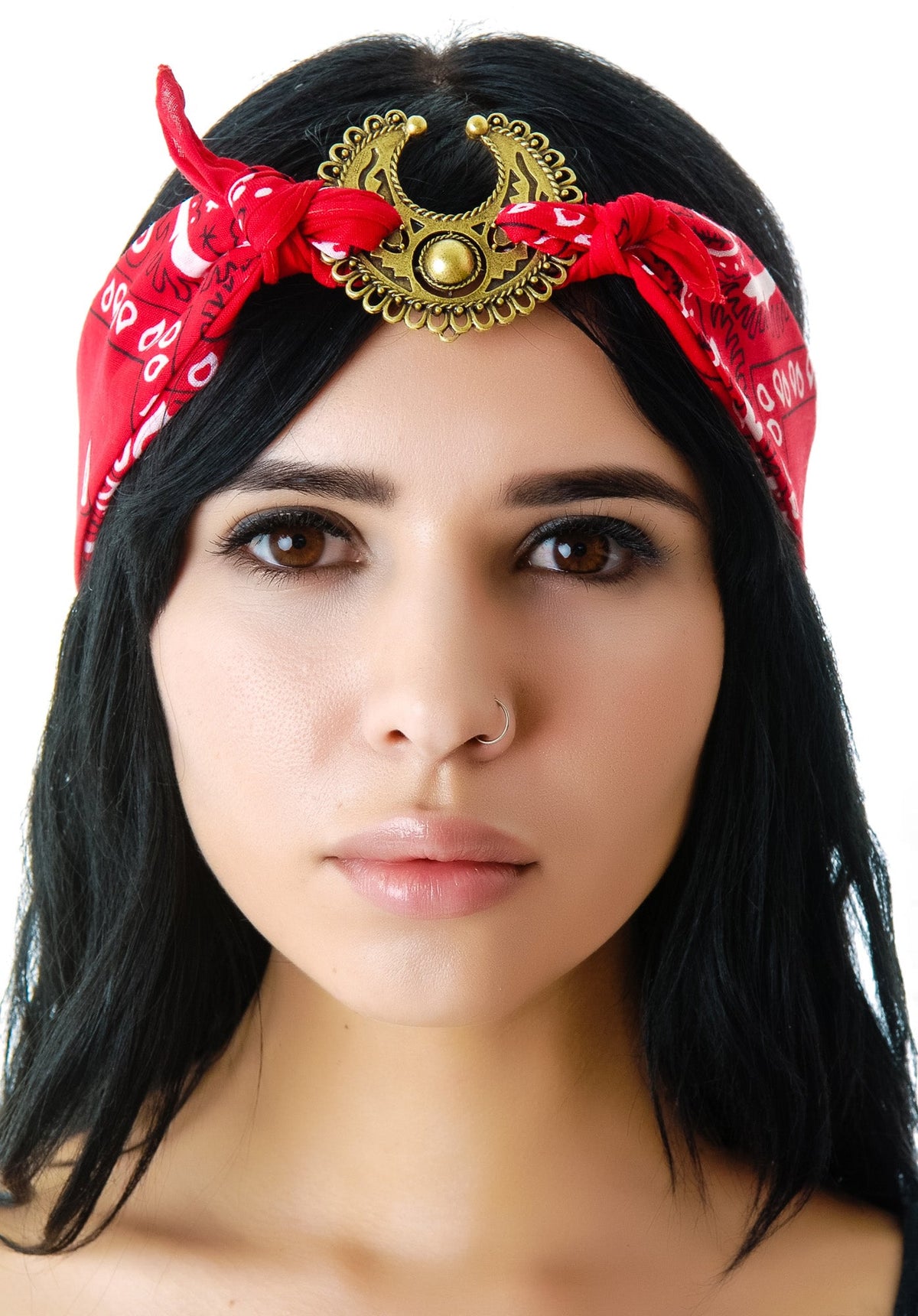 Mercutio Scarf Headpiece - Red