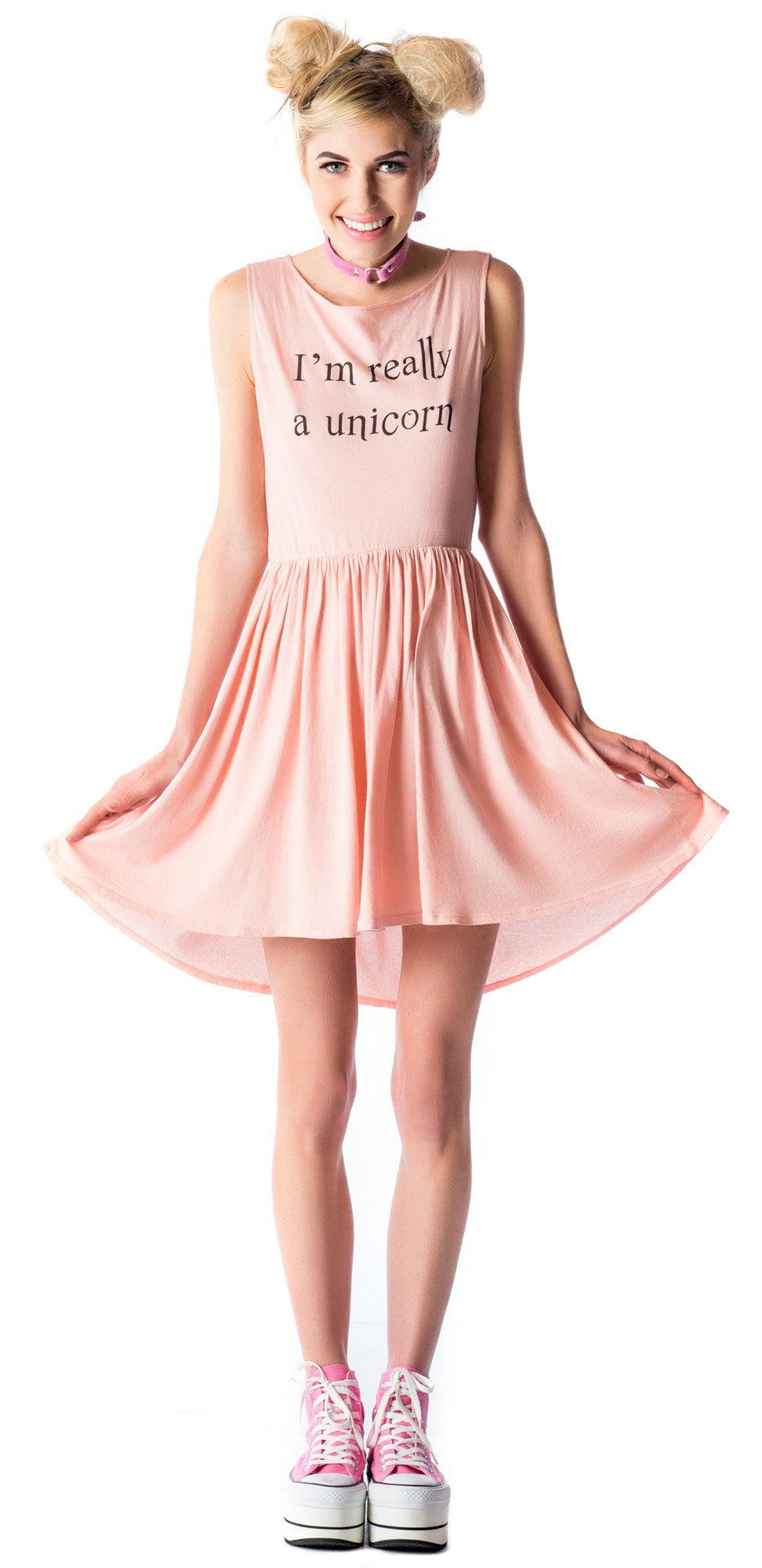 Really A Unicorn 90s Baby Doll Dress - White