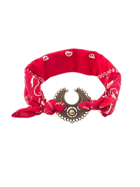 Mercutio Scarf Headpiece - Red