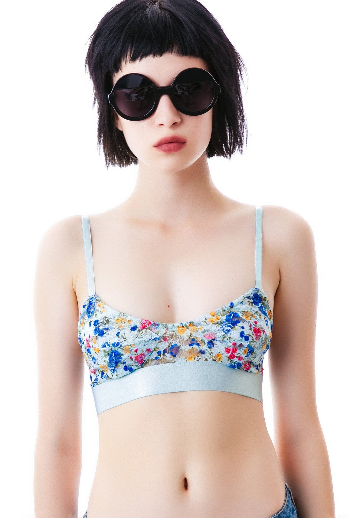 Blooming Buds Bralette - Light Blue