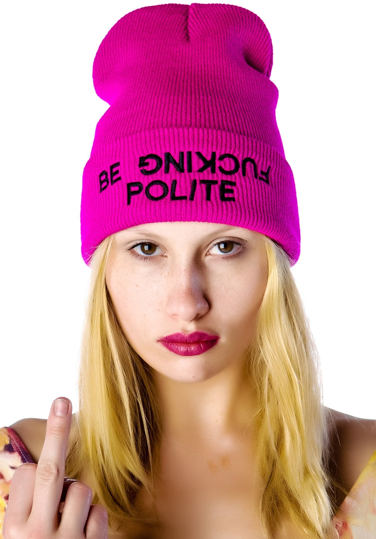 x Belle of the Brawl Polite Beanie - Pink