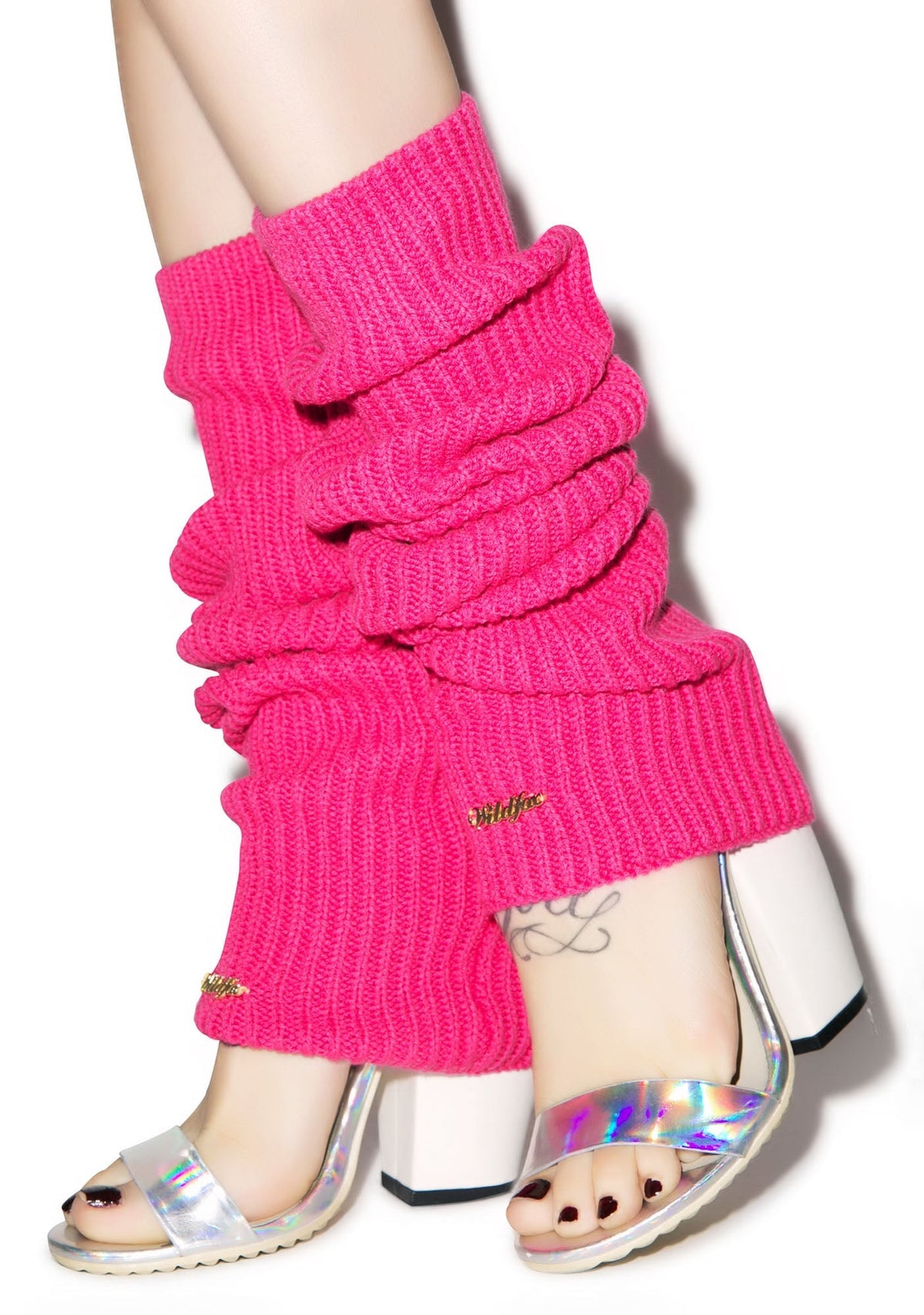 Chunky Knit Leg Warmers - Light Brown