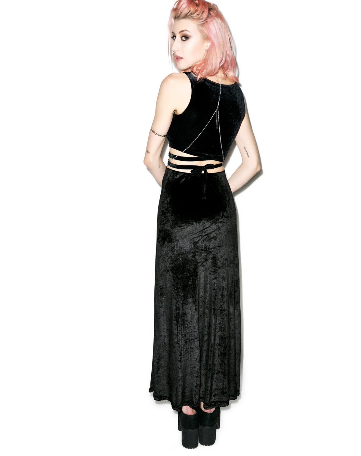 Velvet Underground Maxi Skirt - Black