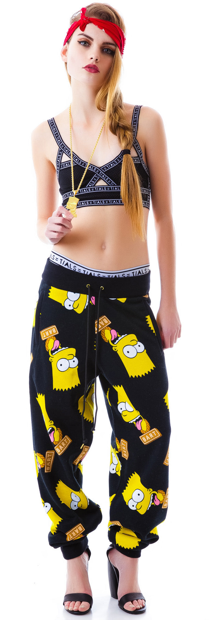 Bart Face Sweat Pants - White