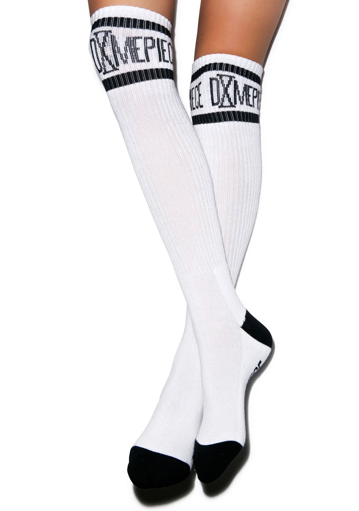 Athletic Logo Knee High Socks - White