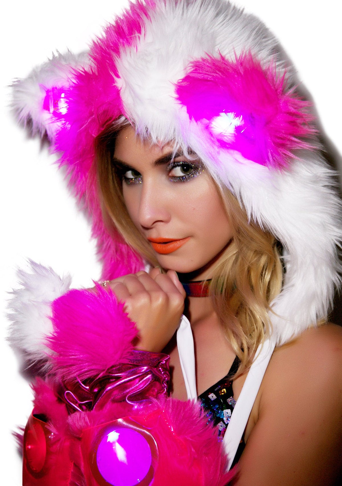 Gettin' Freaky Faux Fur Hood - Black