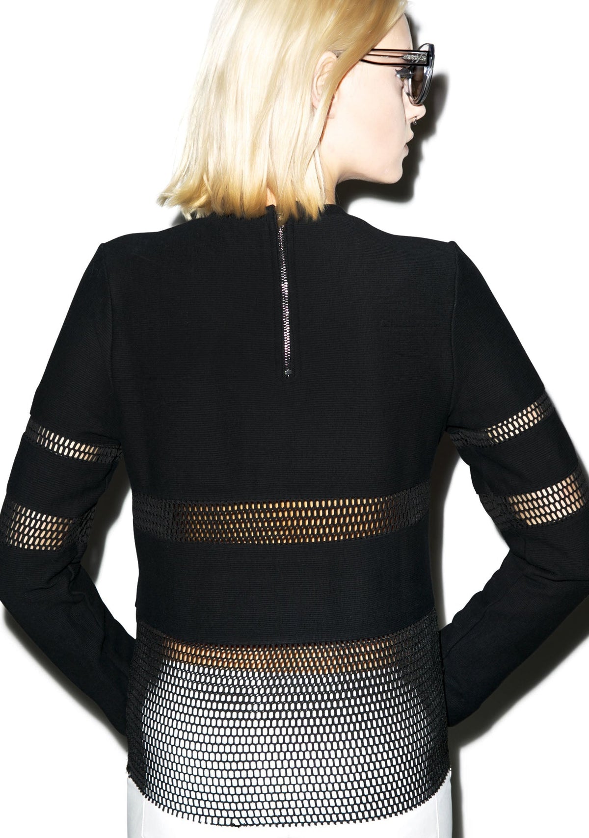 Nothing To Hide Mesh Top - White