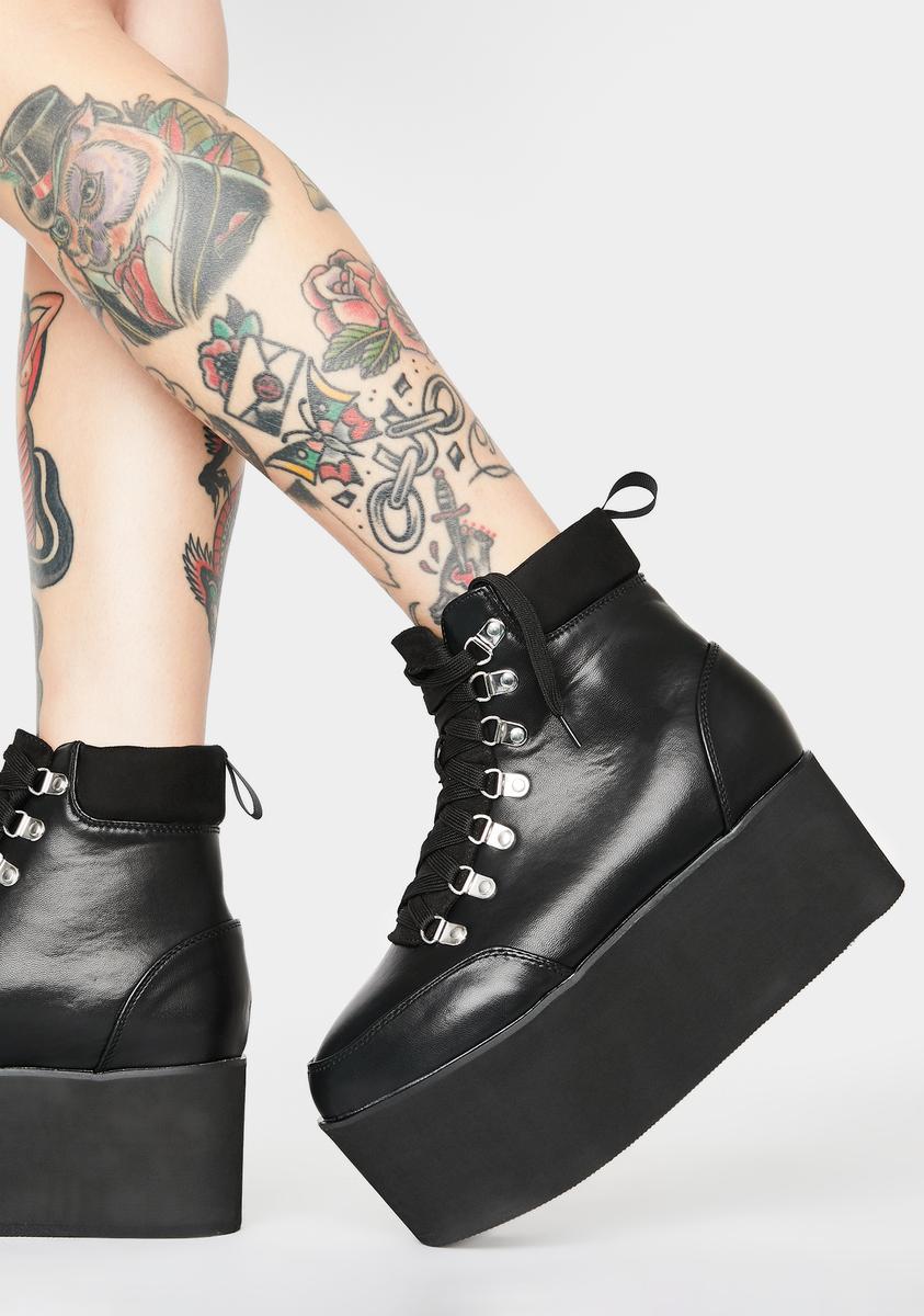 Lunar All Time High Platform Boots - Black