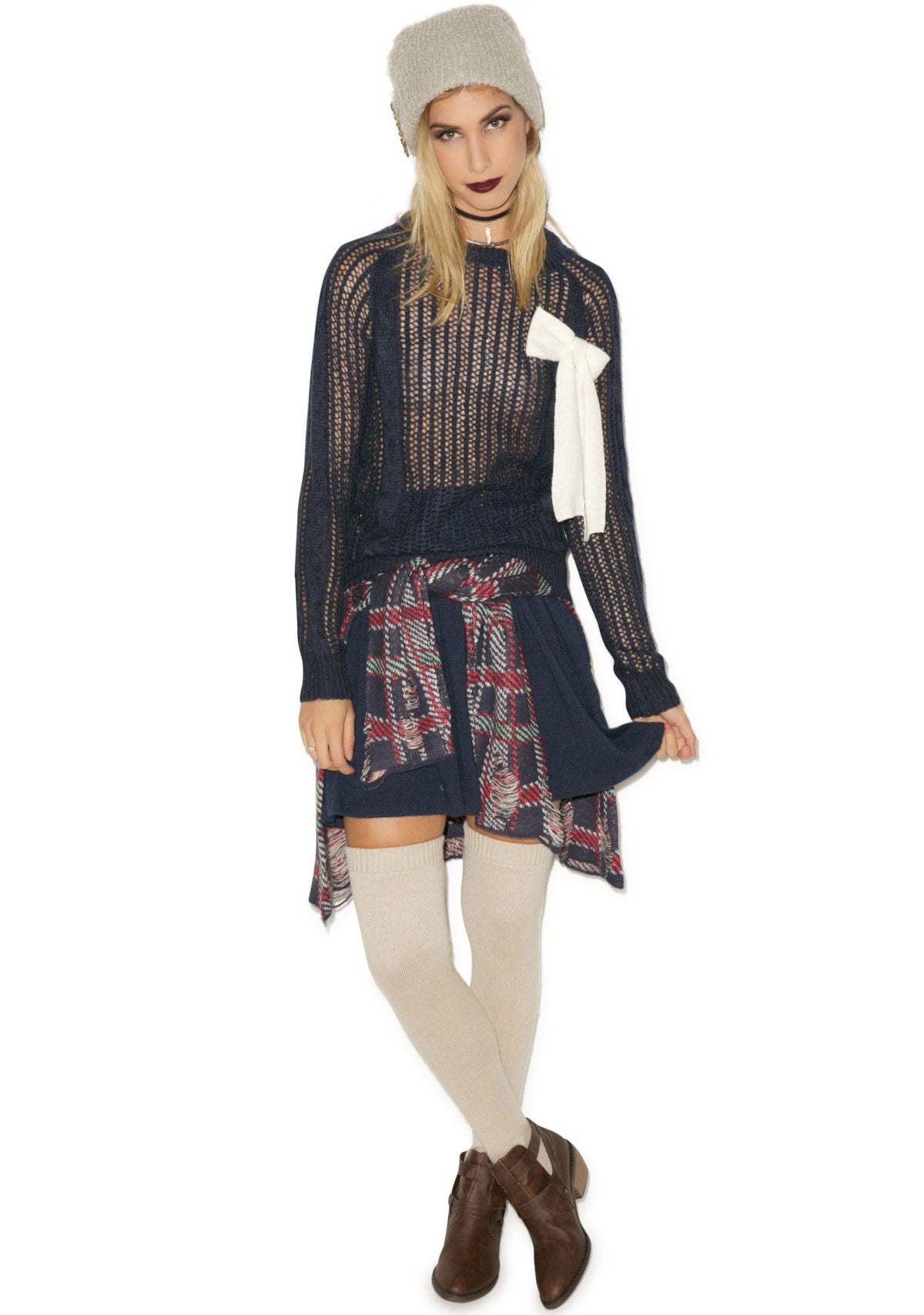 Bow Party Sweater - Black